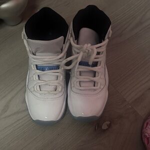 Jordan Kids White and Blue Sneakers